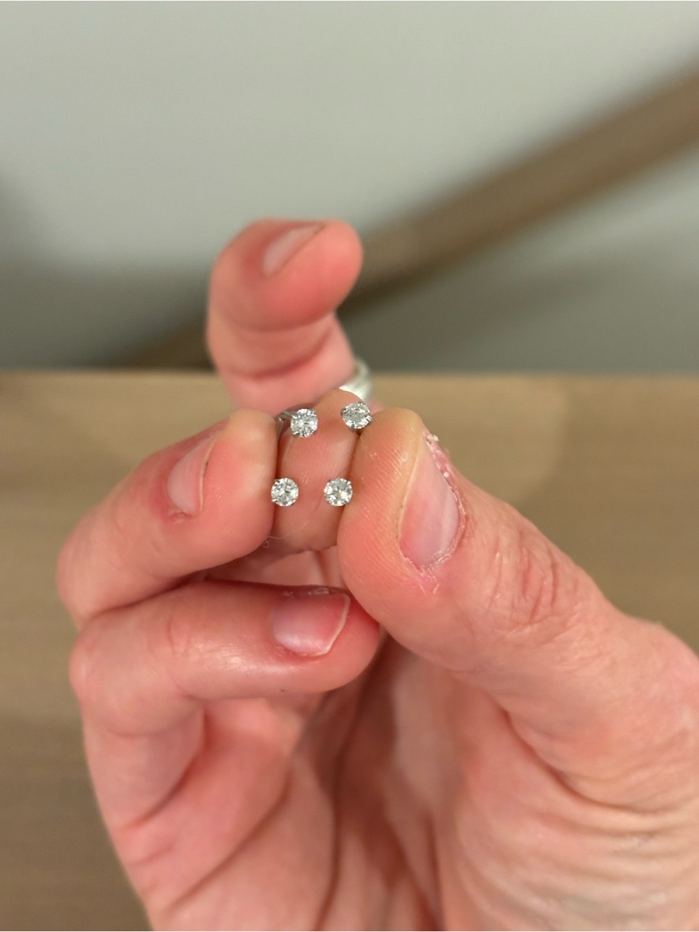 Brilliant White Crystal Stud Earrings - Sparkling Silver Setting
